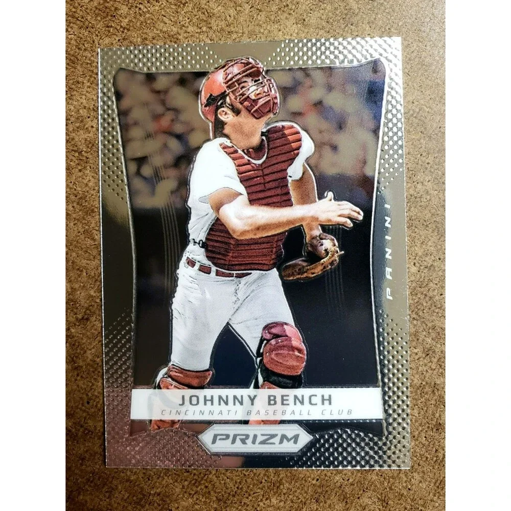 VTG 2012 Panini Prizm JOHNNY BENCH Silver NBA Basketball Card 141 CINCINNATI RED